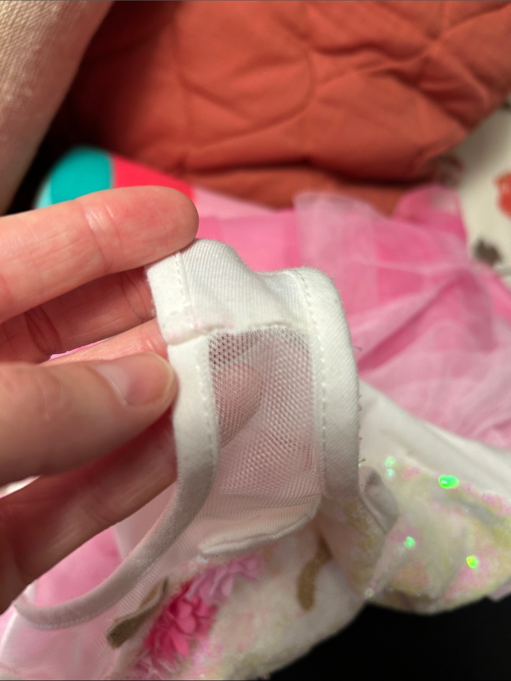 lilt Pink and White Unicorn Sequin Tulle Dress - Picture 6 of 9